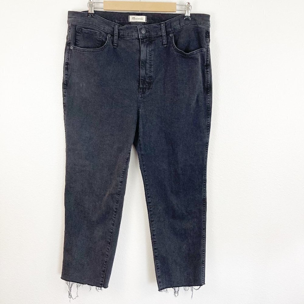 Madewell Stovepipe High Waist Raw Hem Jeans